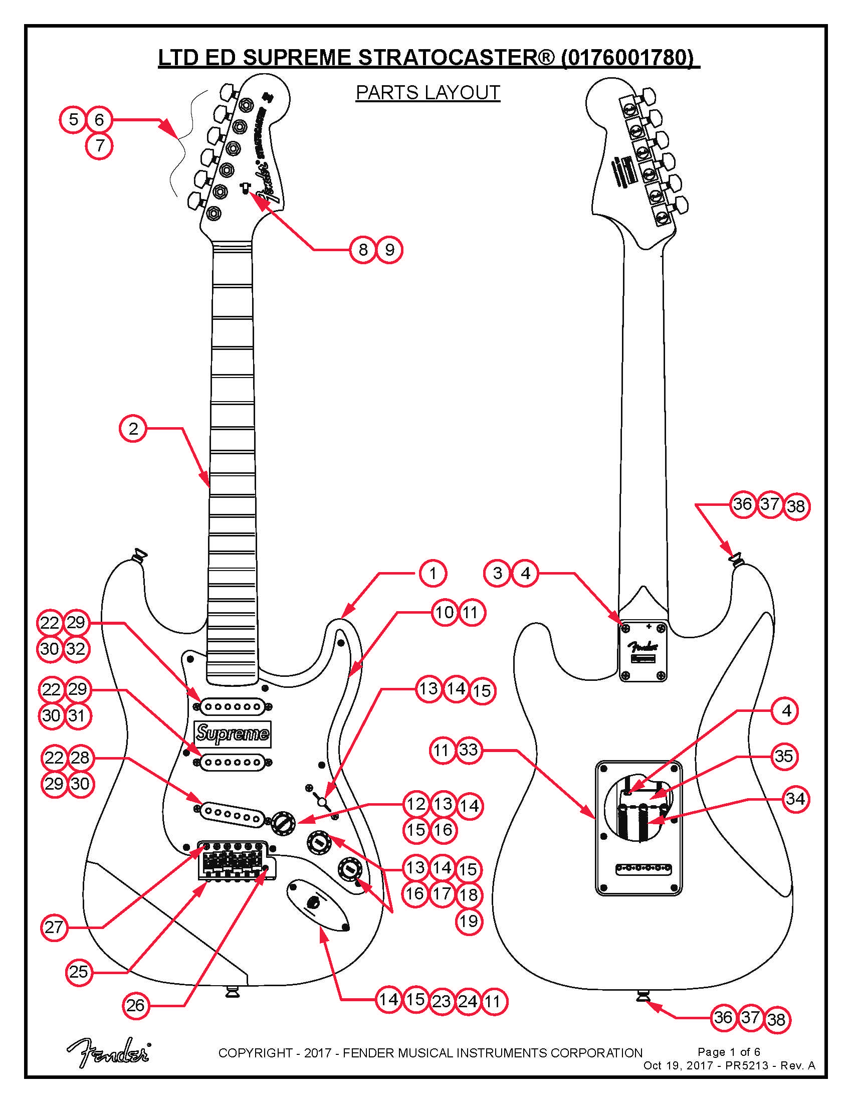 Supreme stratocaster deals