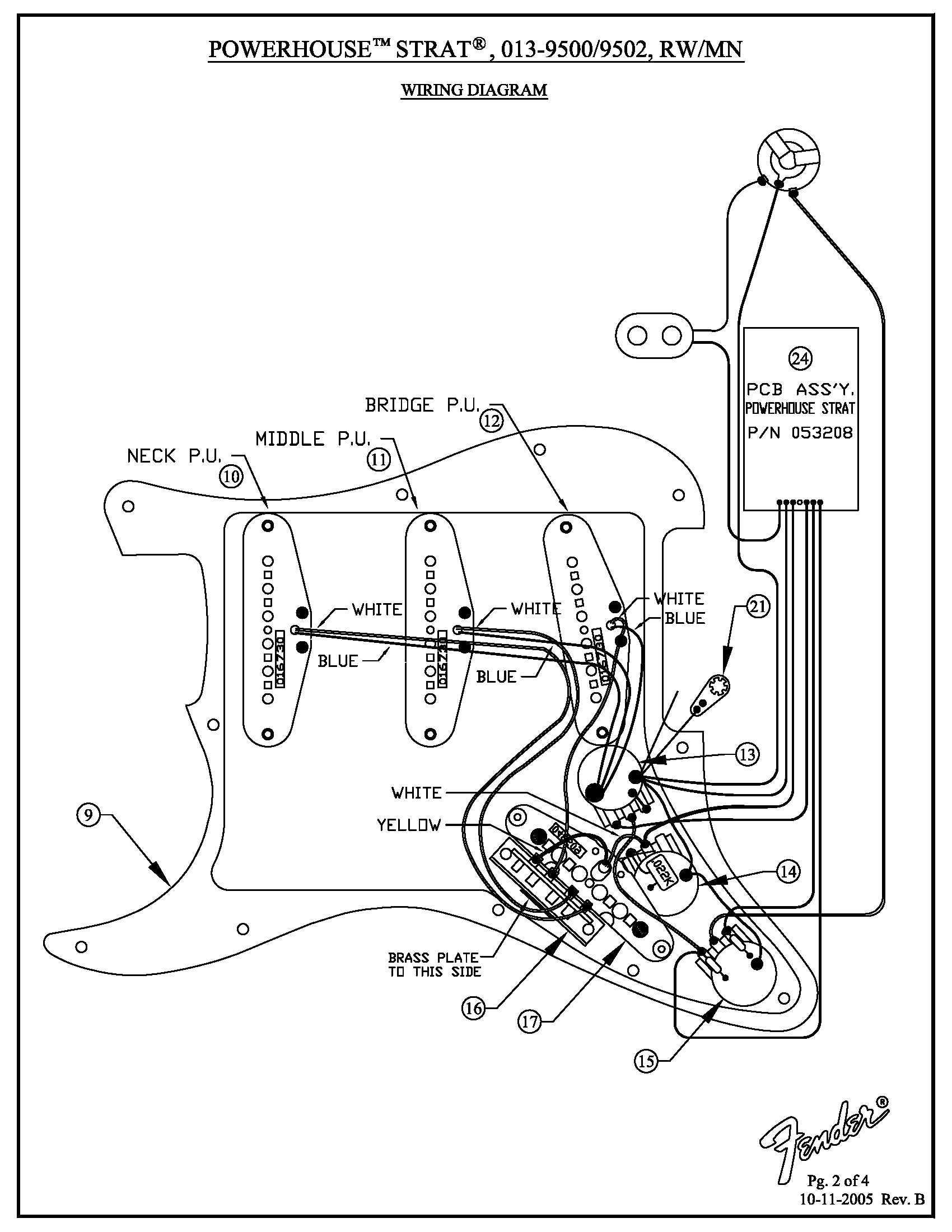 Powerhouse Stratocaster Wiring Diagram 013950 · Customer Self-Service