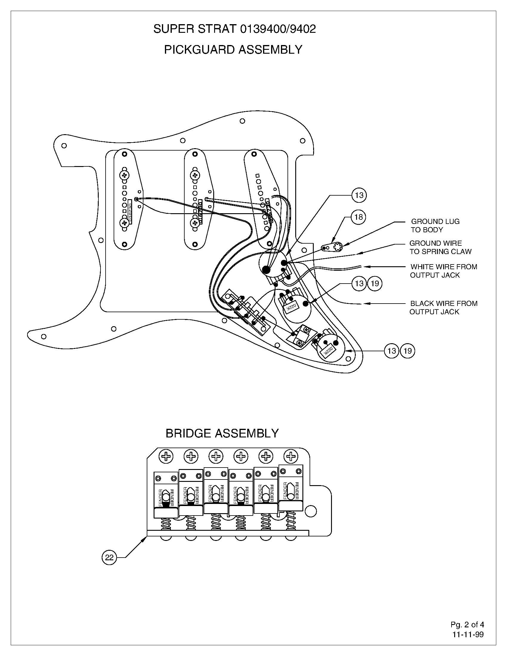 Super Stratocaster Wiring Diagram 01394 · Customer Self-Service