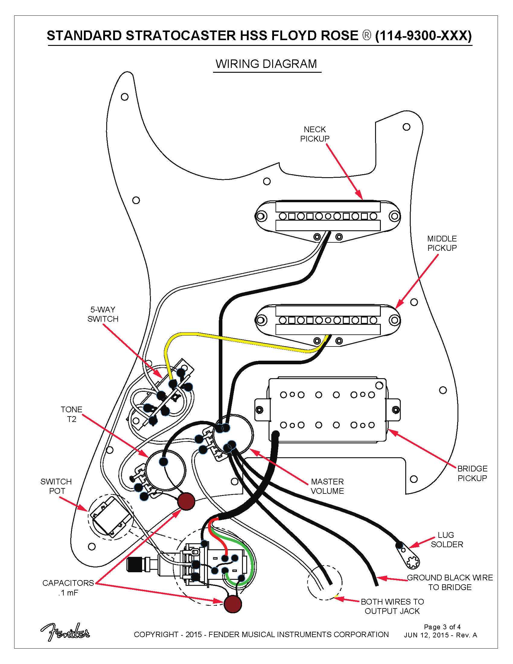 Fender Standard Stratocaster HSS FR 1149300 Service Manual · Customer ...